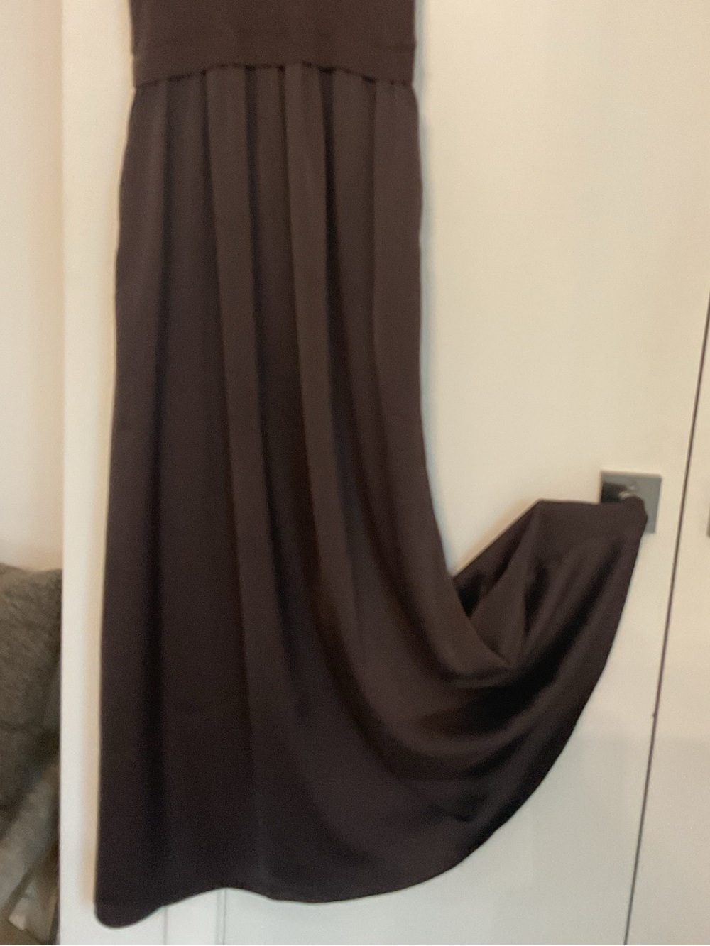 Taylor Maxi Chocolate 2 Fer Sleeveless Sweater Dress with Pockets. - Picture 5 of 11